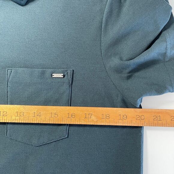 Vouri Blue Green Ace Performance Oregano Short Sleeve Polo Shirt Size Medium - Picture 7 of 8